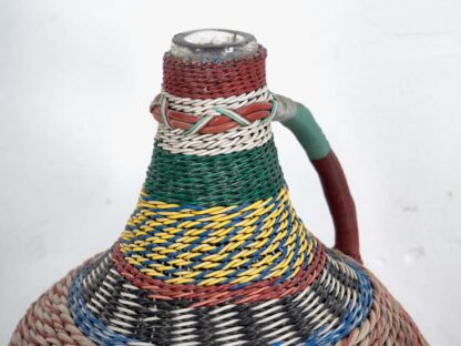 Botella antigua con forro de colores (c.1920) #3