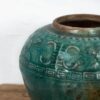 Jarrón chino de cerámica antiguo de color verde esmeralda (c.1820) #5
