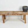 Mesa de centro antigua con patas de madera maciza (Austria, c.1920)