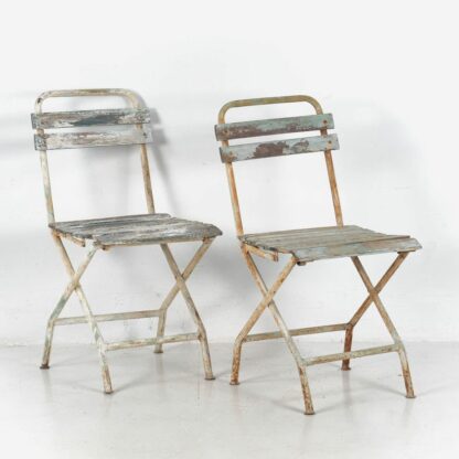 Sillas de exterior plegables (c.1960). Conjunto de 2 piezas