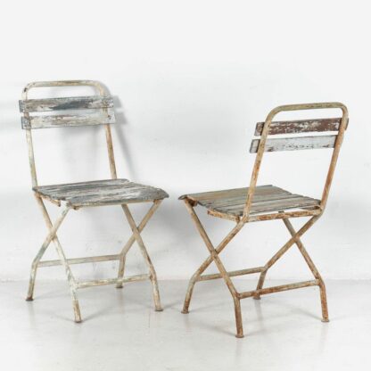 Sillas de exterior plegables (c.1960). Conjunto de 2 piezas