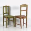 Sillas de comedor de estilo vintage de colores (c.1950). Conjunto de 4 piezas