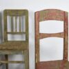 Sillas de comedor de estilo vintage de colores (c.1950). Conjunto de 4 piezas
