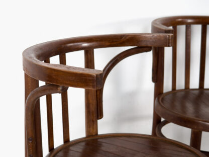 Conjunto de sillas Thonet con reposabrazos antiguas (c.1900). Conjunto de 4 piezas