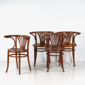 Conjunto de sillas Thonet con reposabrazos antiguas (c.1900). Conjunto de 4 piezas #5