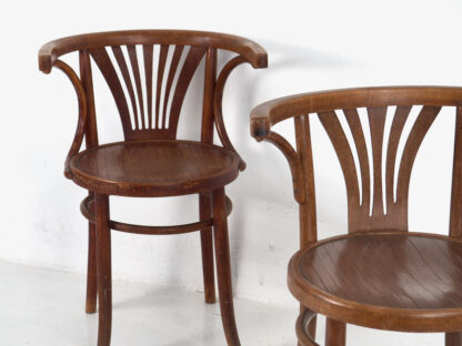 Conjunto de sillas Thonet con reposabrazos antiguas (c.1900). Conjunto de 4 piezas #5