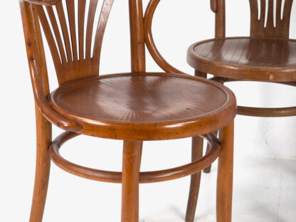 Conjunto de sillas Thonet con reposabrazos antiguas (c.1900). Conjunto de 4 piezas #5