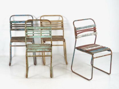 Sillas de jardín antiguas (c.1900). Conjunto de 4 piezas #5