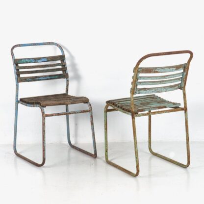 Sillas de jardín antiguas (c.1900). Conjunto de 4 piezas #5