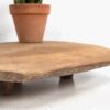 Mesita baja de salón antigua de madera maciza (c.1900) #8