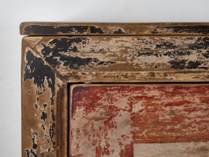 Aparador chino antiguo de color rojo amapola (c.1920)
