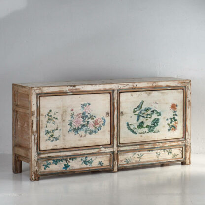 Aparador blanco antiguo de madera maciza (c.1920)