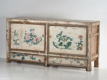 Aparador blanco antiguo de madera maciza (c.1920)