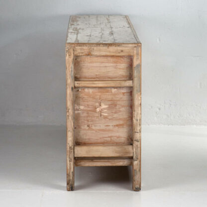 Aparador blanco antiguo de madera maciza (c.1920)