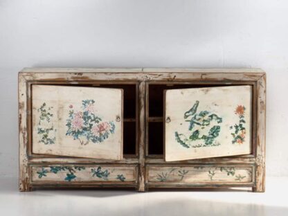 Aparador blanco antiguo de madera maciza (c.1920)