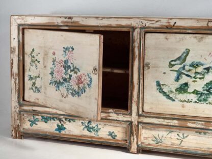 Aparador blanco antiguo de madera maciza (c.1920)