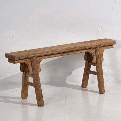 Banco antiguo de madera de estilo asiático (c.1870)