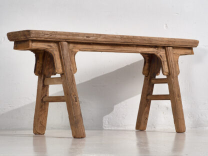 Banco antiguo de madera de estilo asiático (c.1870)