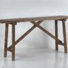 Mesa consola antigua para recibidor de madera maciza (c.1920)