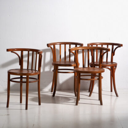 Sillas Thonet con reposabrazos (c.1900). Conjunto de 4 piezas #17