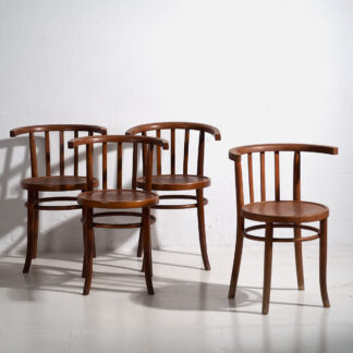 Sillas antiguas Thonet con reposabrazos (c.1900). Conjunto de 4 piezas #16