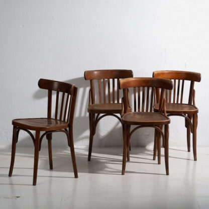 Anciennes chaises de bistrot Thonet (vers 1900). Ensemble de 4 pièces #8