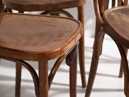 Anciennes chaises de bistrot Thonet (vers 1900). Ensemble de 4 pièces #8