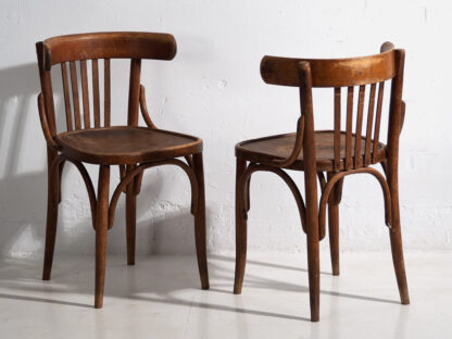 Anciennes chaises de bistrot Thonet (vers 1900). Ensemble de 4 pièces #8