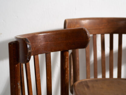 Anciennes chaises de bistrot Thonet (vers 1900). Ensemble de 4 pièces #8