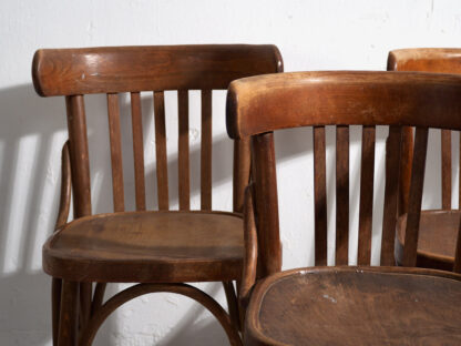 Anciennes chaises de bistrot Thonet (vers 1900). Ensemble de 4 pièces #8