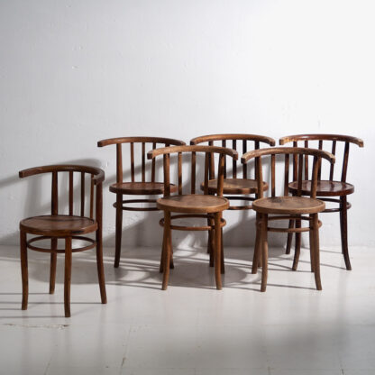 Sillas para comedor Thonet antiguas (c.1900). Conjunto de 6 piezas #15