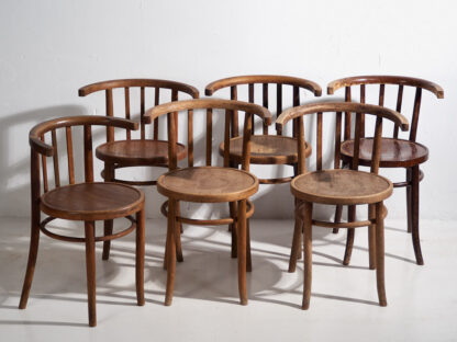 Anciennes chaises de salle à manger Thonet (c.1900).
Ensemble de 6 pièces #15