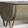 Antique galvanized steel metal bathtub (c.1920) #88