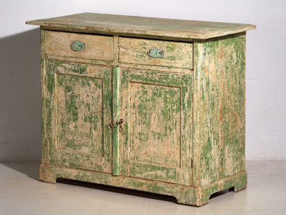 Ancienne commode de chambre à coucher dans les tons de vert (c.1920) #8