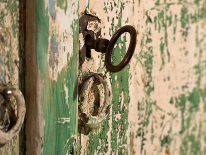 Ancienne commode de chambre à coucher dans les tons de vert (c.1920) #8