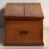 Antique orange trunk with drawings of little girls (c. 1920) #77