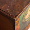Antique orange trunk with drawings of little girls (c. 1920) #77