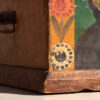 Antique orange trunk with drawings of little girls (c. 1920) #77