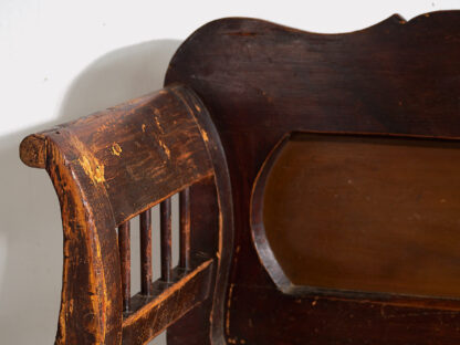 Ancien banc de rangement marron (c.1920) #40