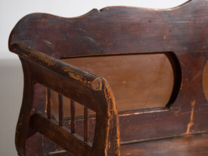 Ancien banc de rangement marron (c.1920) #40