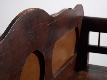 Ancien banc de rangement marron (c.1920) #40