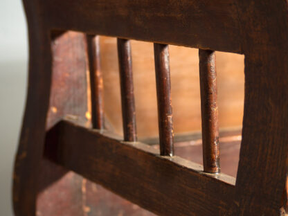 Ancien banc de rangement marron (c.1920) #40