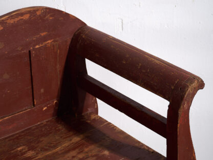 Large antique garnet red bench (c.1920) #25