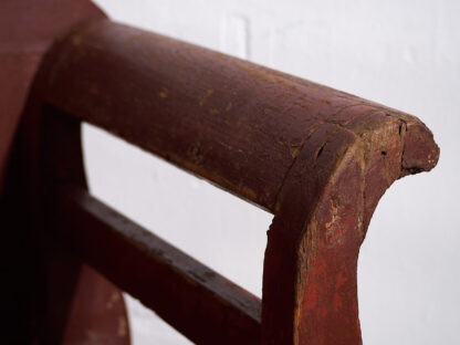 Large antique garnet red bench (c.1920) #25