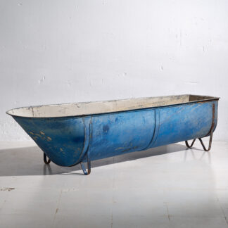 Antique navy blue metal bathtub (c.1920) #87