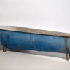Ancienne baignoire en métal bleu marine (c.1920) #87