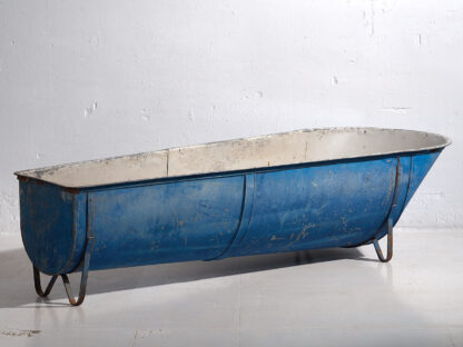 Antique navy blue metal bathtub (c.1920) #87