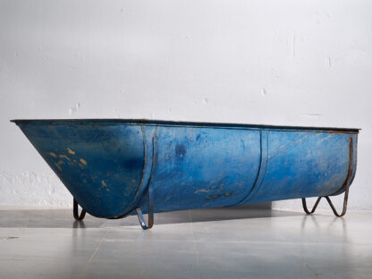 Antique navy blue metal bathtub (c.1920) #87