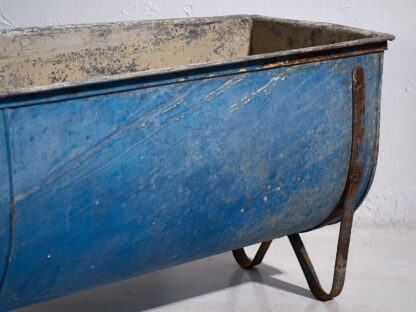 Antique navy blue metal bathtub (c.1920) #87