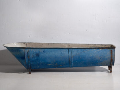 Antique navy blue metal bathtub (c.1920) #87